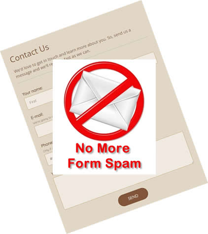 No more contact form spam. End contact form spam now. 